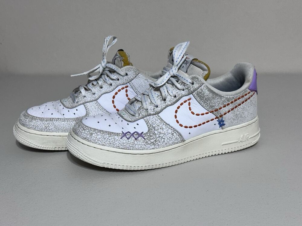 Nike Air Force 1 '07 SE 101 Sneaker Women Size 8.5 White Multi Shoes DX2348-100